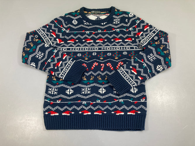 Pull de noel bleu, moins cher chez Petit Kiwi