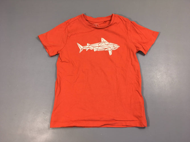 T-shirt m.c orange requin, moins cher chez Petit Kiwi