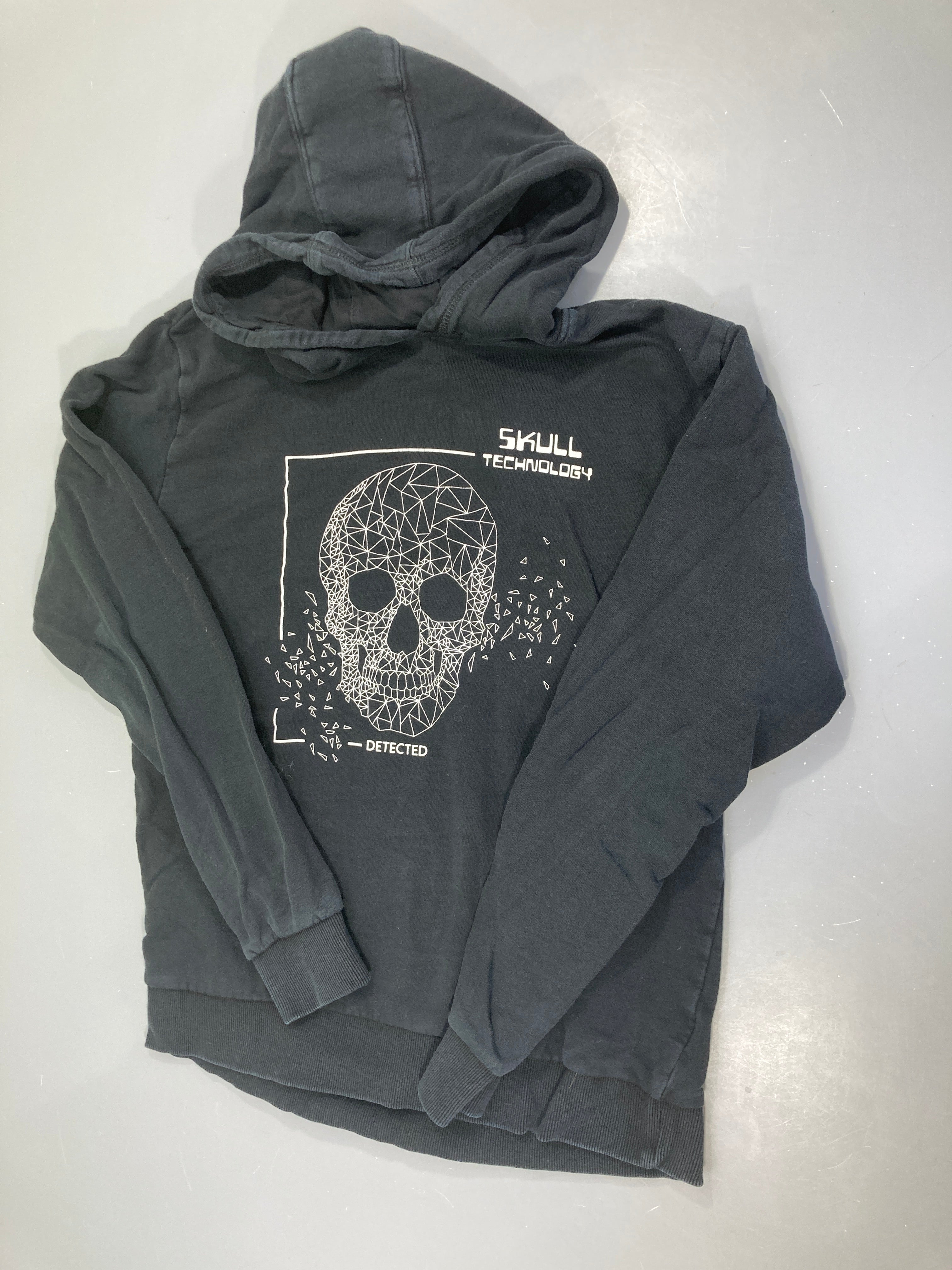 Sweat à capuche noir Tête de mort