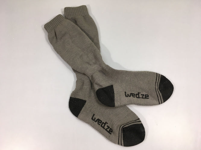 Chaussettes chaudes gris laine?, 35-35, moins cher chez Petit Kiwi