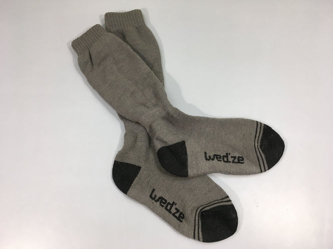 Chaussettes chaudes gris laine?, 35-35, moins cher chez Petit Kiwi