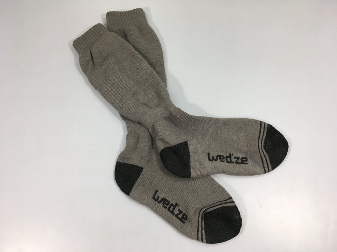 Chaussettes chaudes gris laine?, 35-35, moins cher chez Petit Kiwi