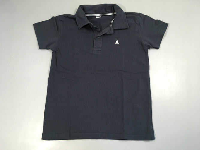 Polo m.c bleu marine bateau, moins cher chez Petit Kiwi