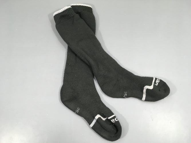 Chaussettes chaudes gris foncé laine?, 35-35, moins cher chez Petit Kiwi