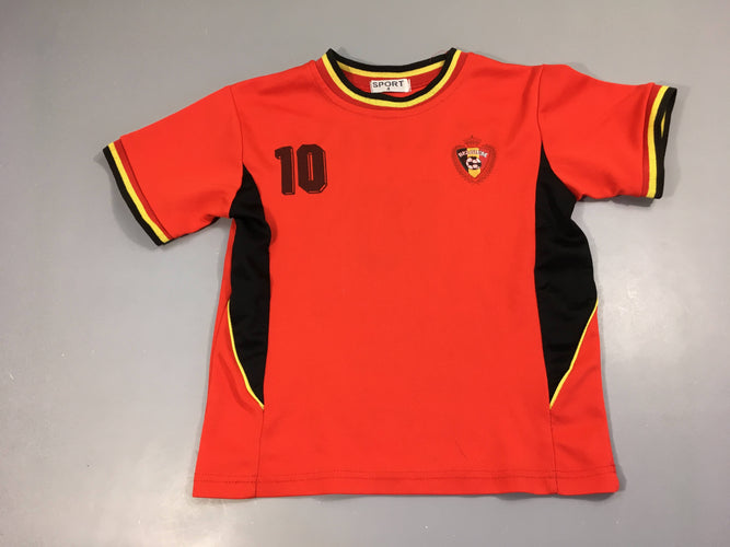 T-shirt m.c foot rouge Belgique, moins cher chez Petit Kiwi