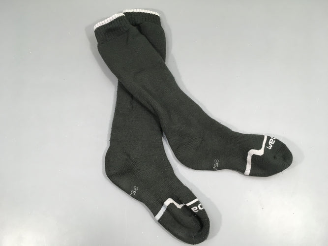 Chaussettes chaudes gris foncé laine?, 35-35, moins cher chez Petit Kiwi