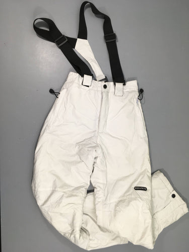 Pantalon de ski blanc avec bretelles, Snowpeak, moins cher chez Petit Kiwi