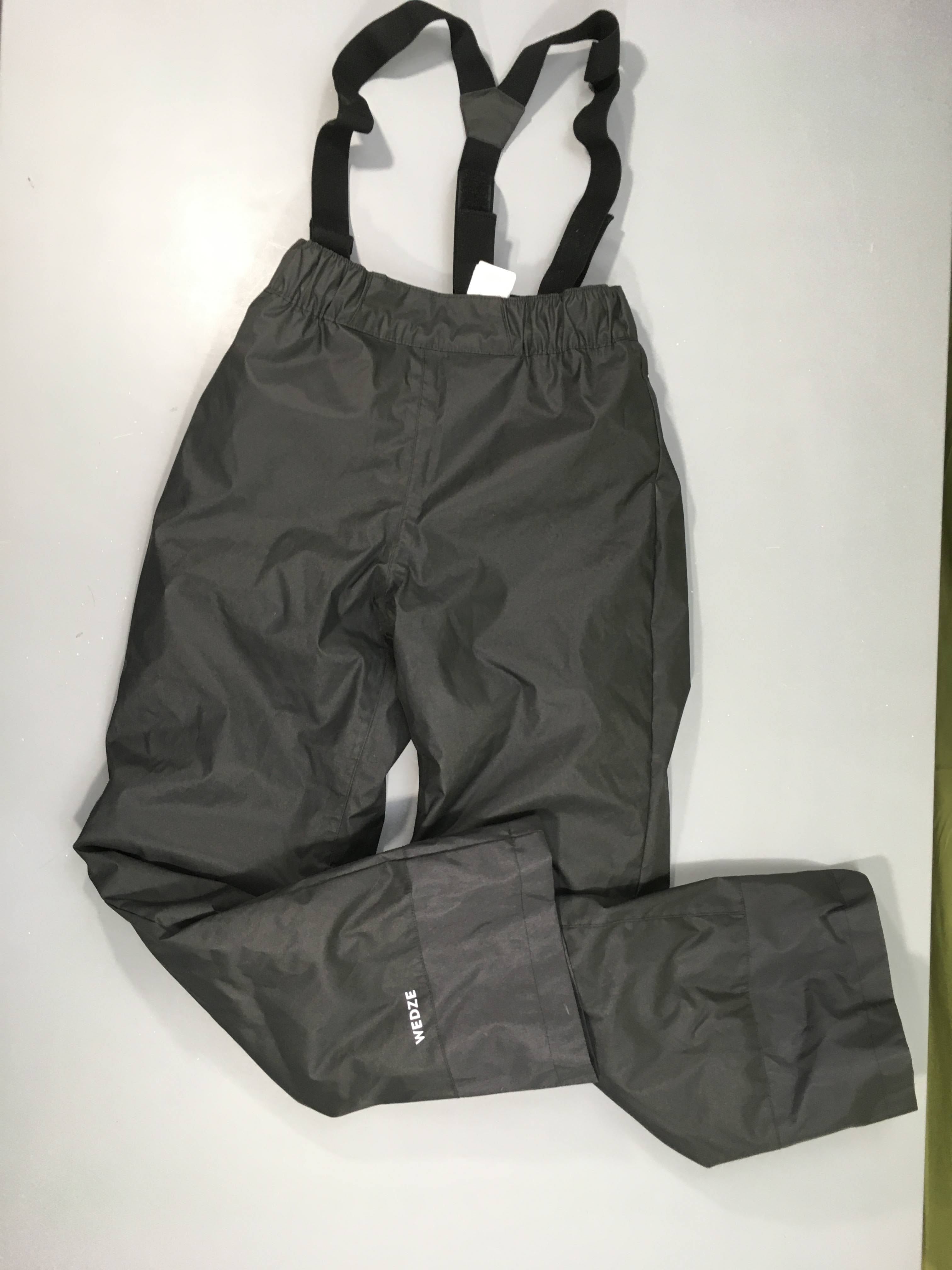 Pantalon de ski avec bretelles gris foncé, état neuf