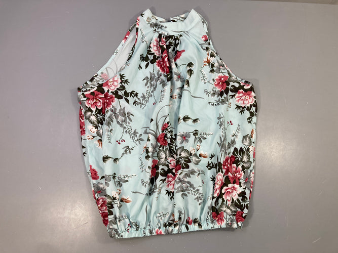 Blouse légère s.m bleue fleurie, moins cher chez Petit Kiwi