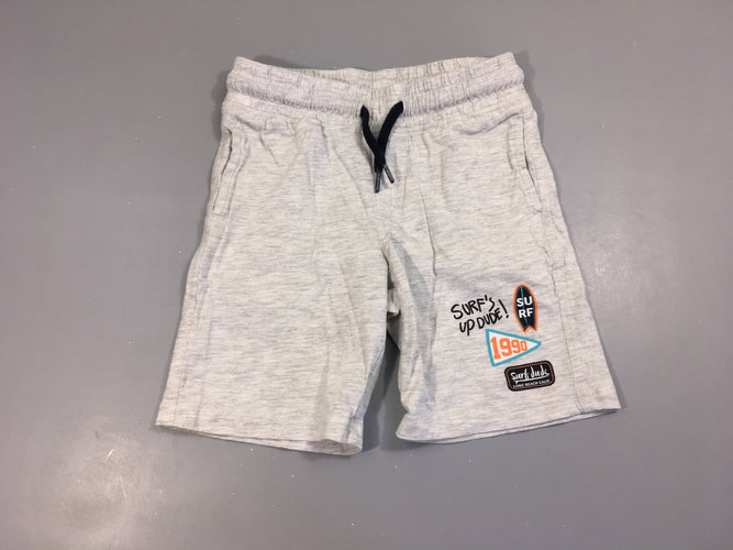 Bermuda jersey gris flammé Surf, moins cher chez Petit Kiwi