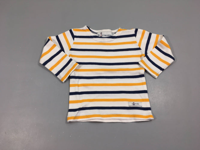 T-shirt m.l rayé bleu/jaune , Bleu marin, moins cher chez Petit Kiwi