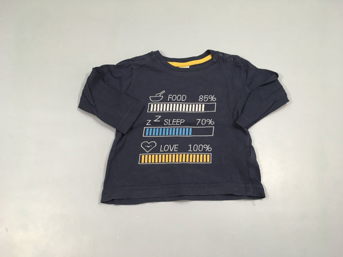 T-shirt m.l bleu marine Food, moins cher chez Petit Kiwi