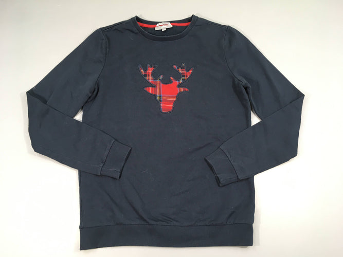 Sweat bleu marine Renne, moins cher chez Petit Kiwi