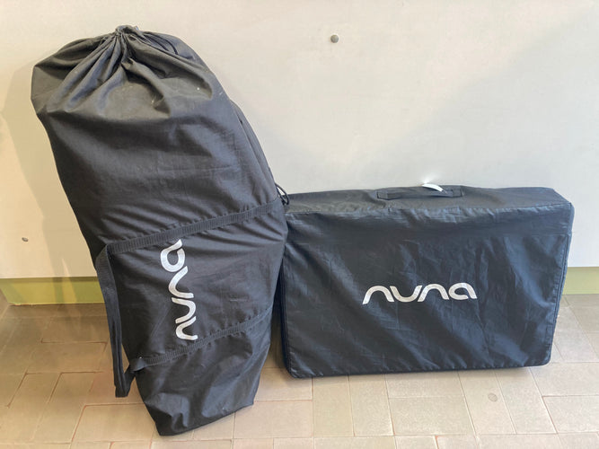 Lit de voyage Sena Nuna avec bassinet à mi-hauteur + matelas, moins cher chez Petit Kiwi