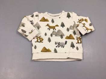 Sweat matelassé blanc renard
