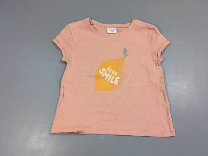 T-shirt m.c rose citron, moins cher chez Petit Kiwi