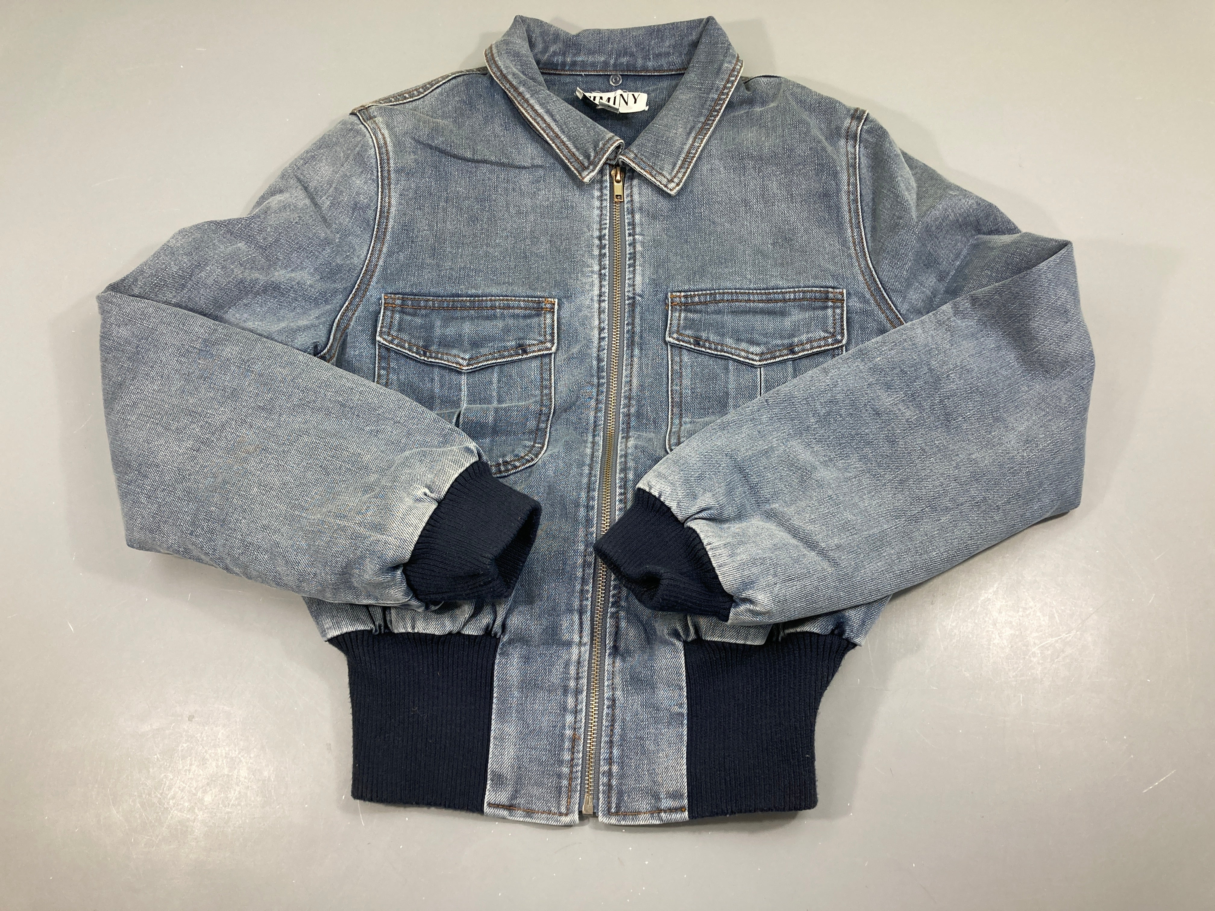 Veste en jeans doublée col fourure amovible