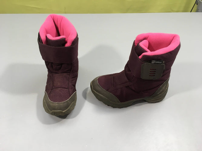 Bottes de neige mauves Waterproof SH100, 29, moins cher chez Petit Kiwi