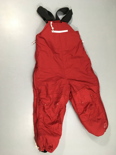 Salopette de ski rouge Taille estimée, moins cher chez Petit Kiwi