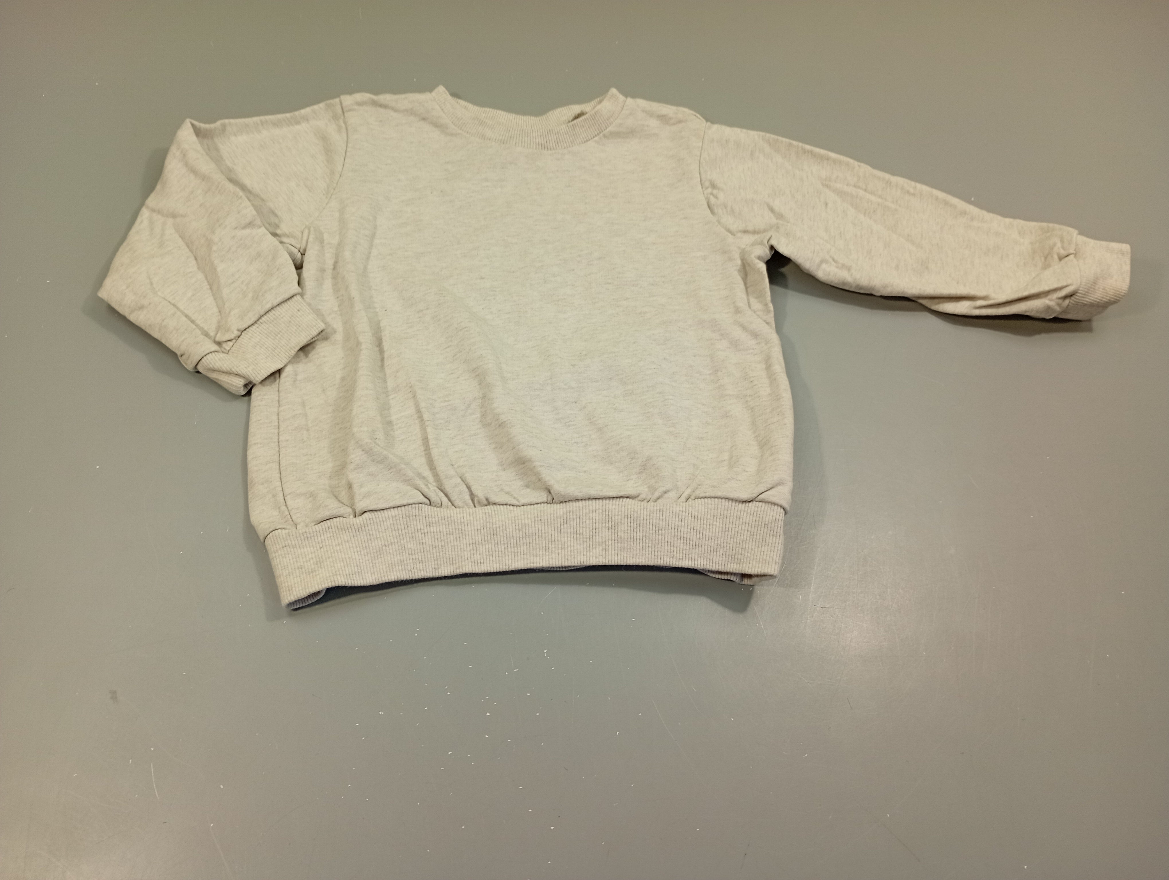 Sweat gris clair flammé