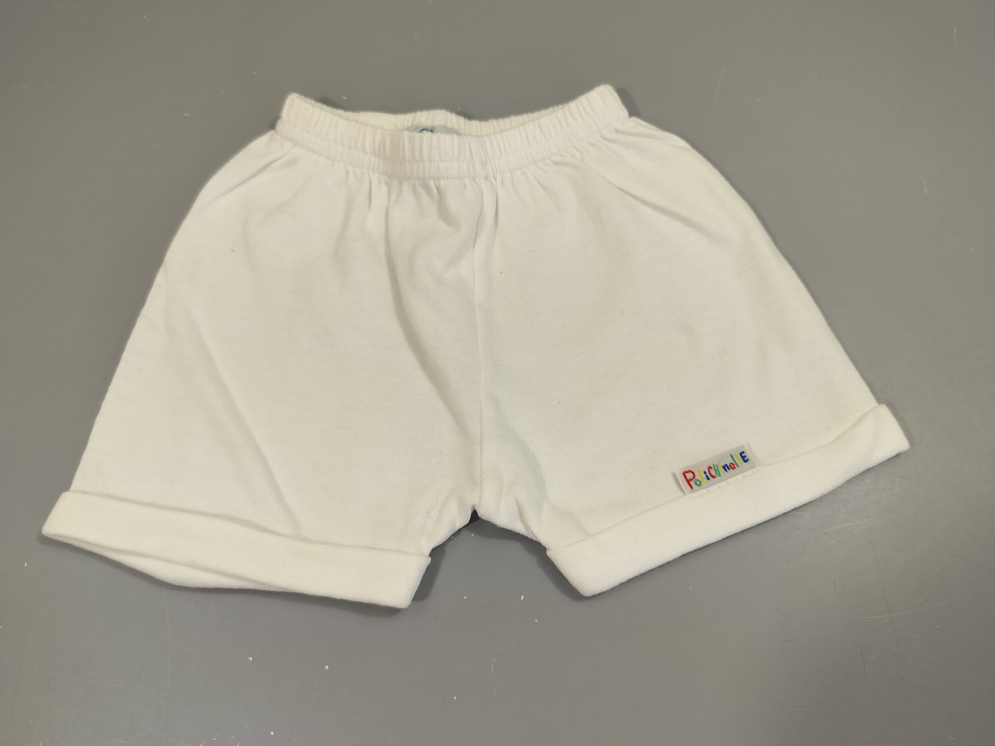 Short blanc à revers Polichinelle