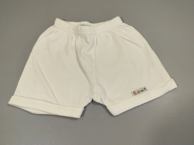 Short blanc à revers Polichinelle, moins cher chez Petit Kiwi