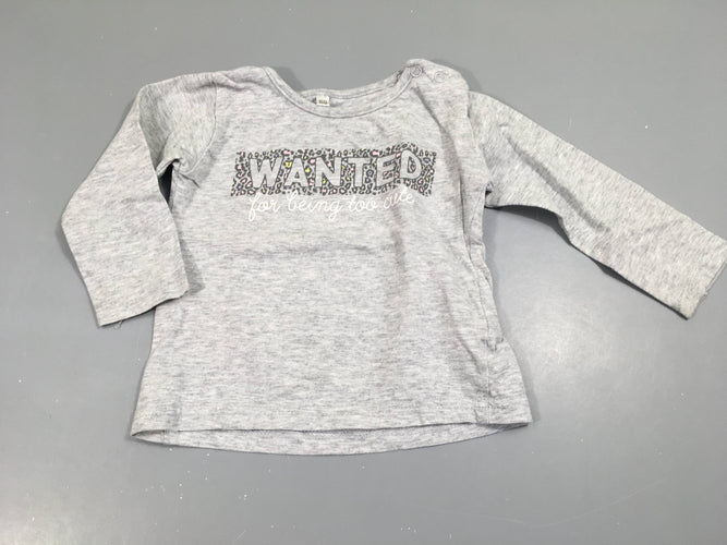 T-shirt m.l gris chiné, wanted, moins cher chez Petit Kiwi