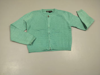 Gilet zippé bleu texturé  100% coton