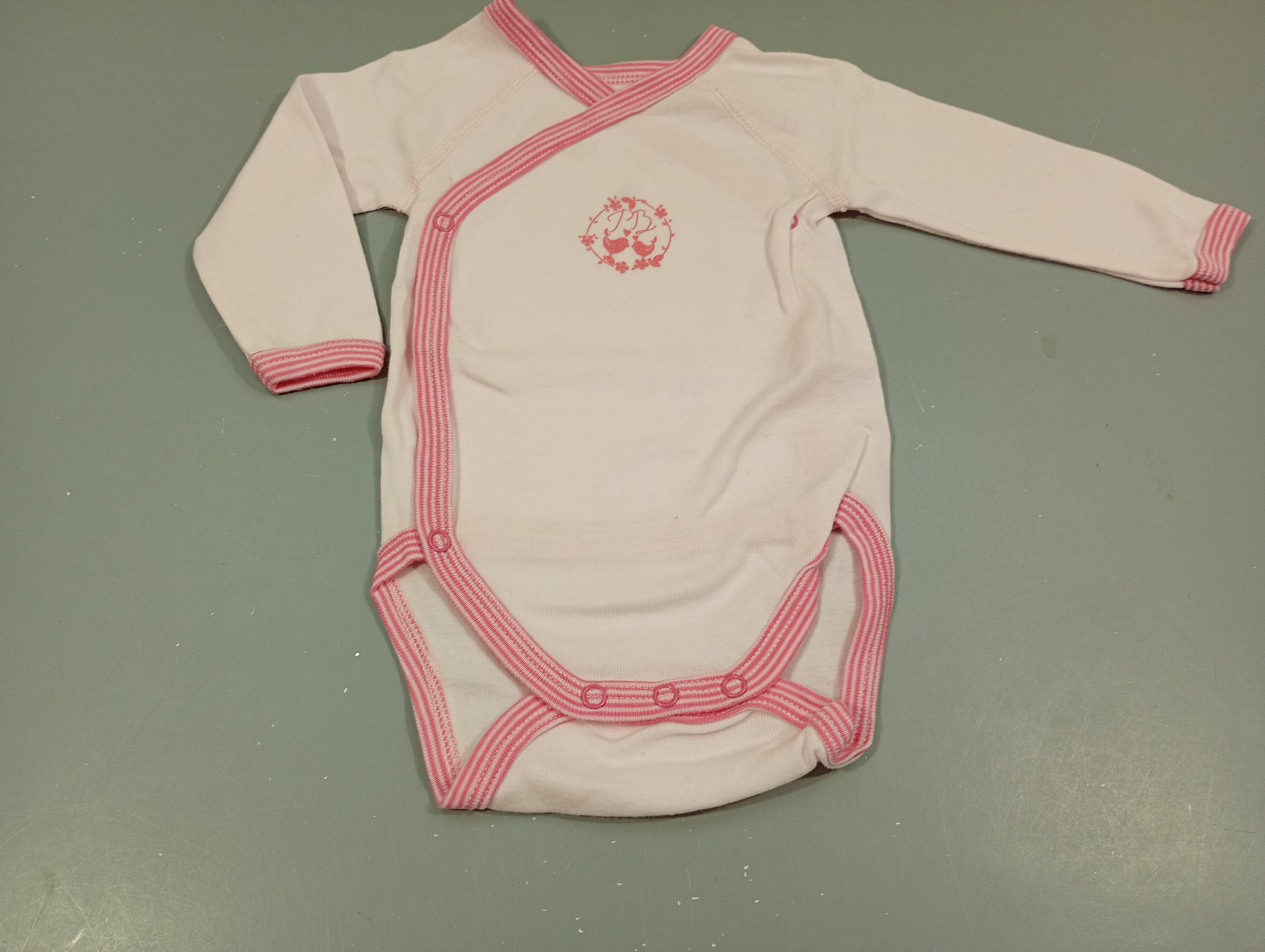 Body m.l rose pâle / rose oiseaux 