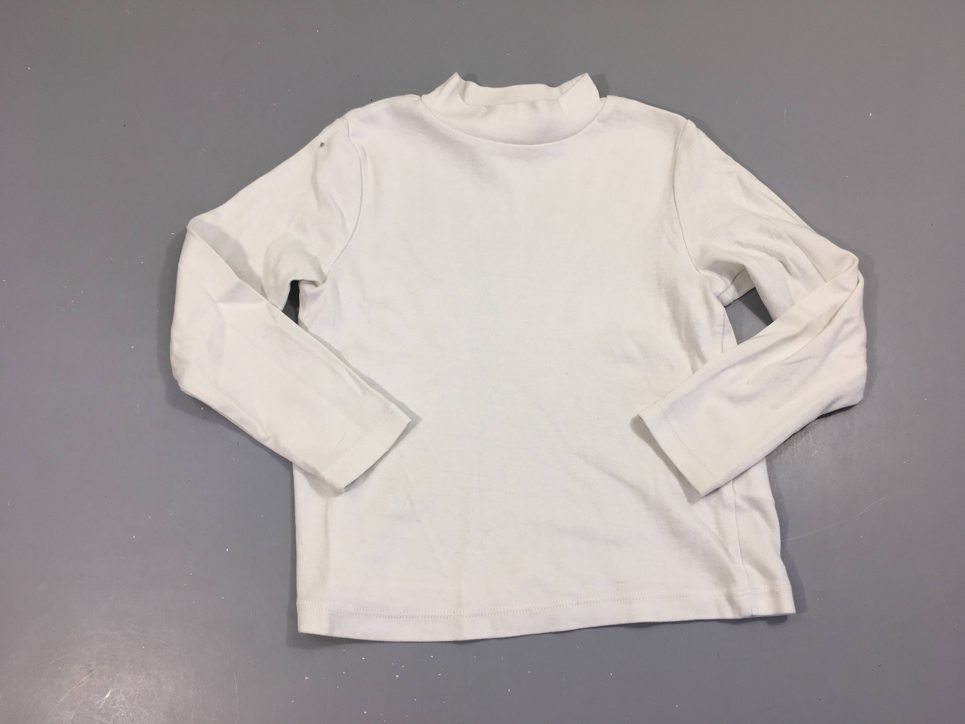 T-shirt m.l col montant blanc