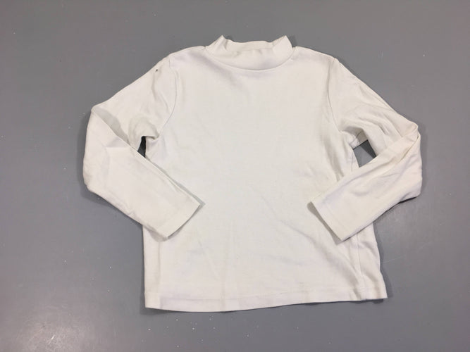T-shirt m.l col montant blanc, moins cher chez Petit Kiwi