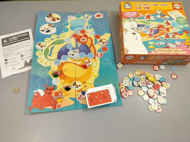 Jeu il était une fois la vie , manque 3 jetons , plateau plié 6+, moins cher chez Petit Kiwi