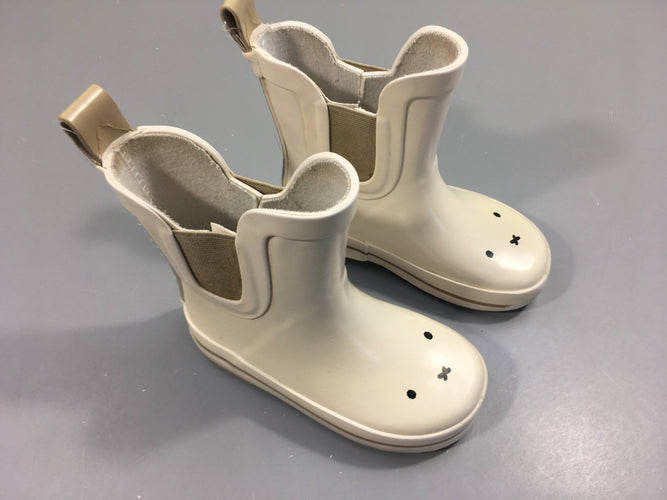 Bottes de pluie blanc cassé, MIFFY, POINTURE 23, moins cher chez Petit Kiwi
