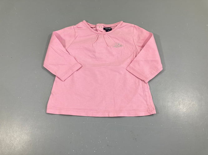 T-shirt m.l rose love, moins cher chez Petit Kiwi
