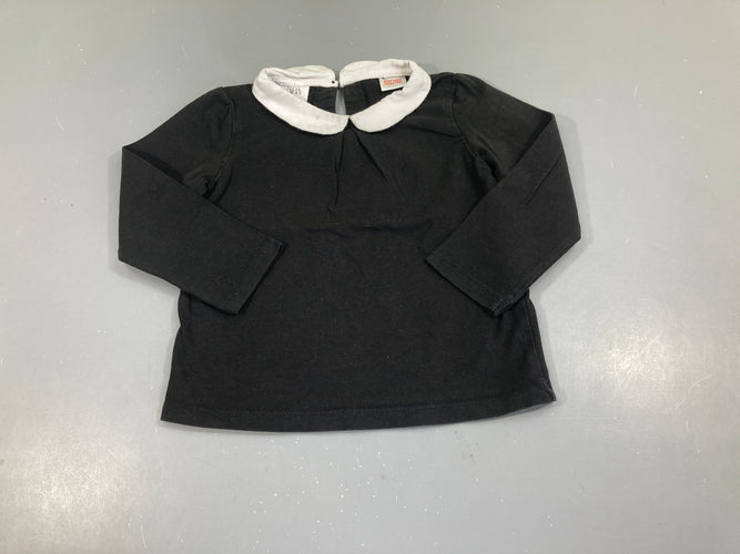 T-shirt m.l noir col, moins cher chez Petit Kiwi