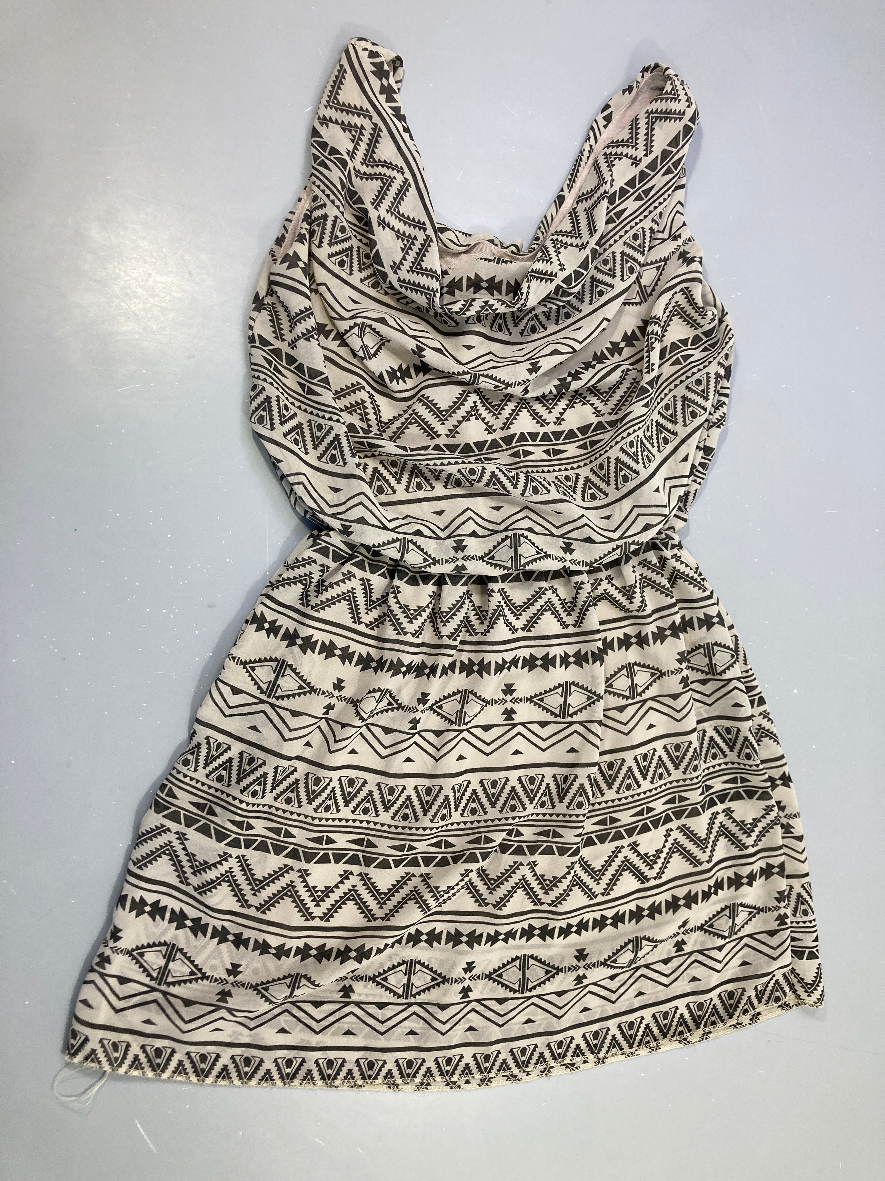 Robe imprimé aztèque beige