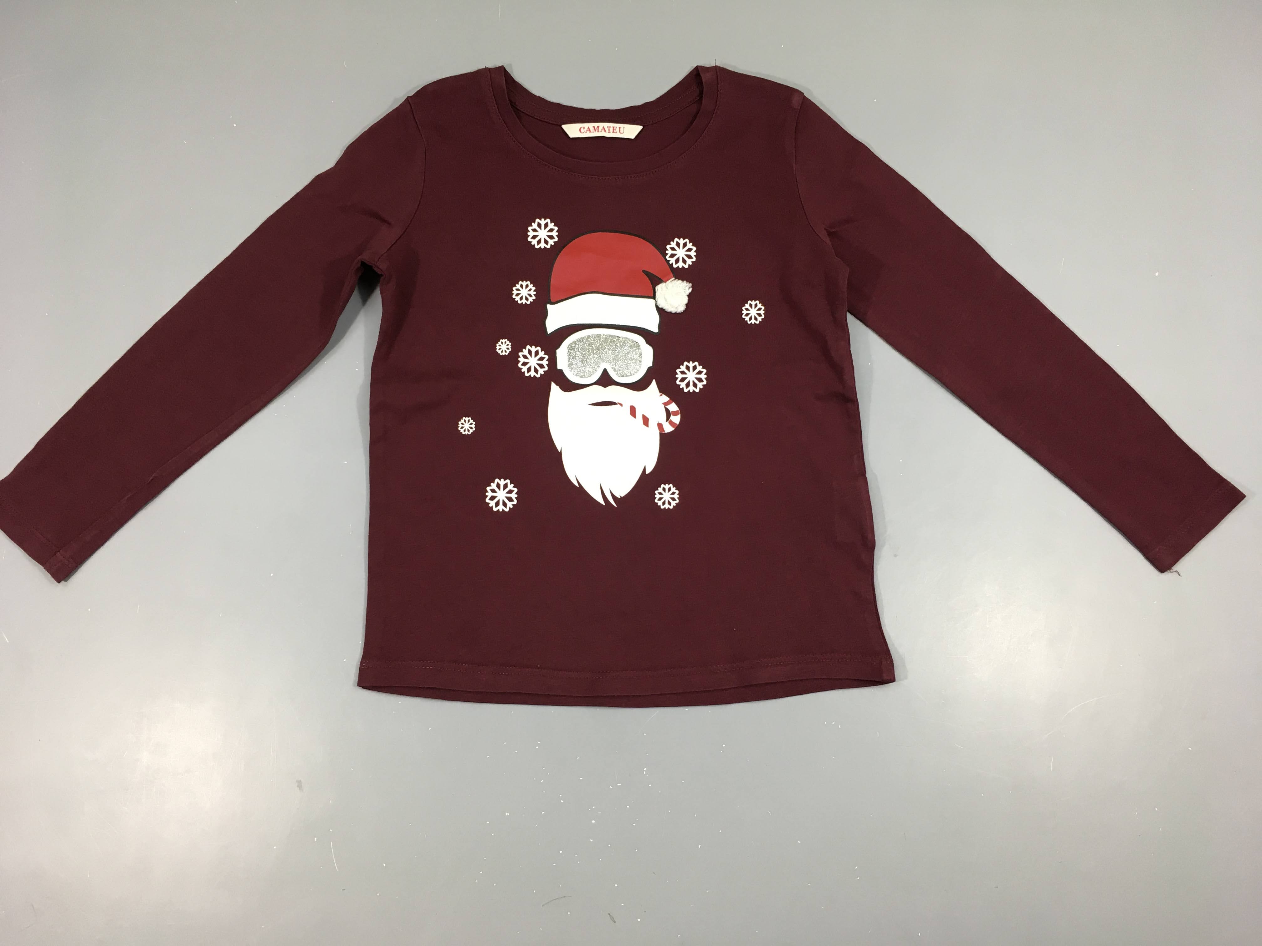 T-shirt m.l bordeau Noël