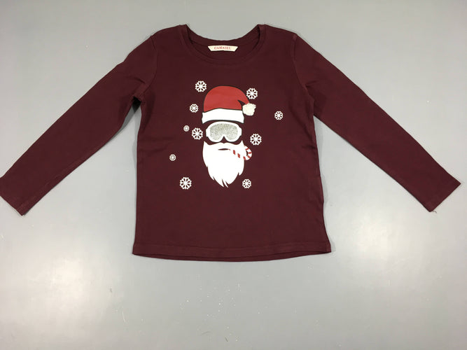 T-shirt m.l bordeau Noël, moins cher chez Petit Kiwi