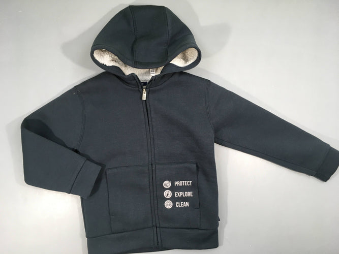 Sweat zippé à capuche chaud Explore-Légèrement bouloché, moins cher chez Petit Kiwi