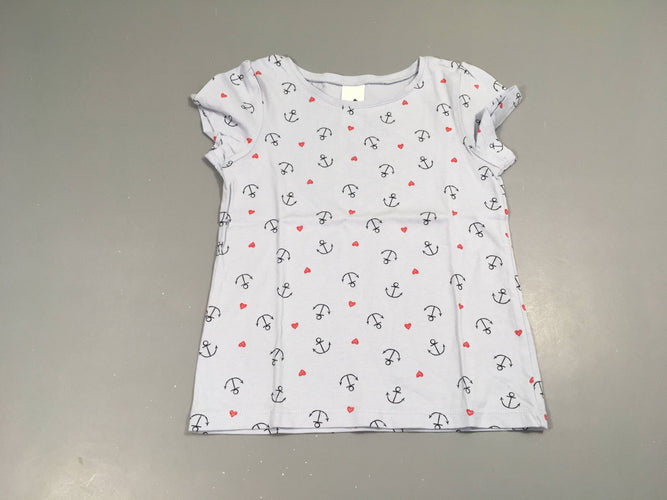 T-shirt m.c bleu ancres, moins cher chez Petit Kiwi