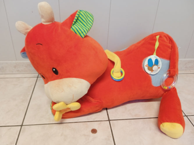 Peluche géante multiâctivités vachette Rodéo Pom  + 3m, moins cher chez Petit Kiwi
