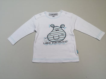 T-shirt m.l blanc hippopotame