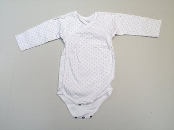 Body m.l croisé blanc pois gris