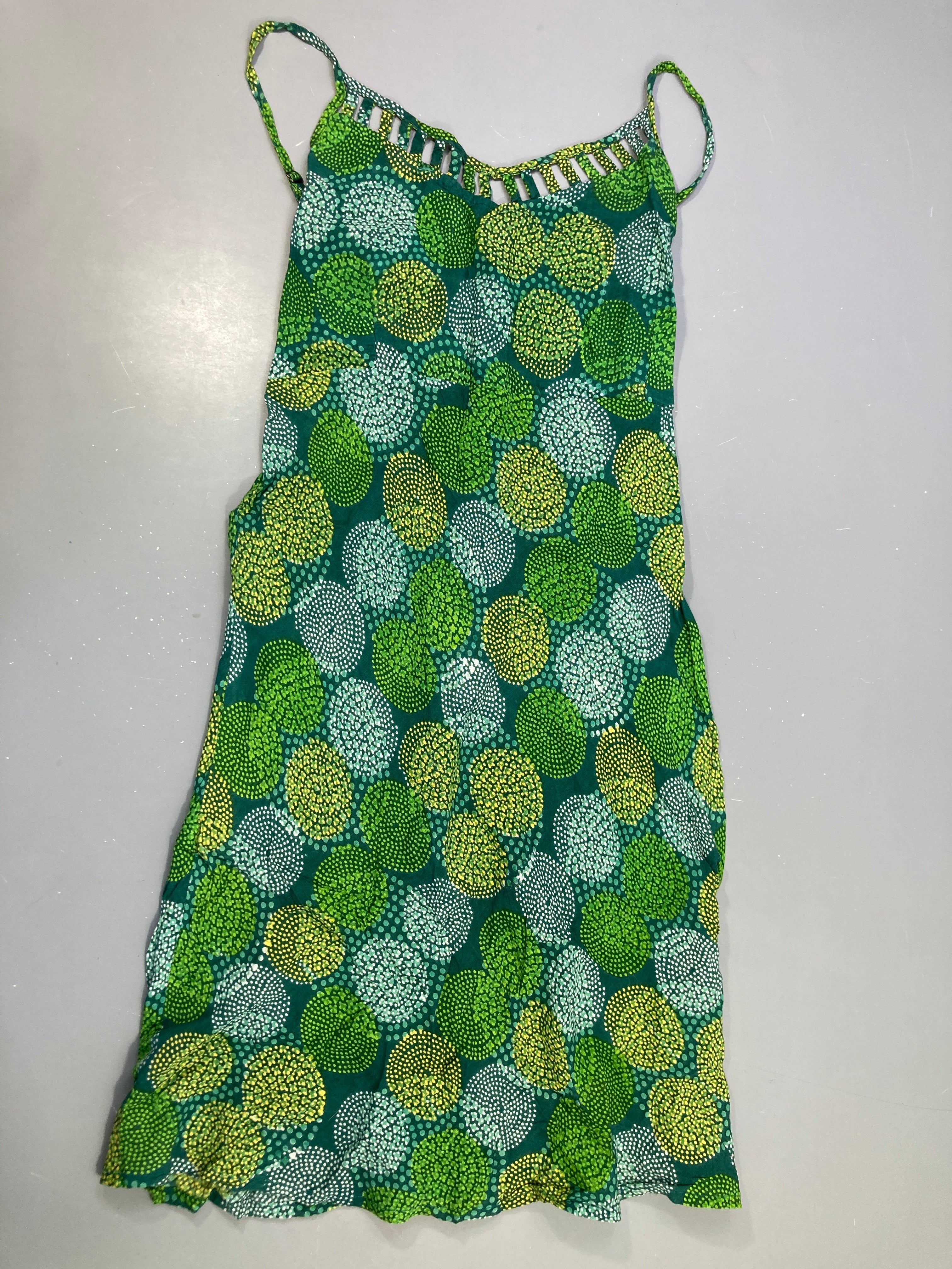 Robe verte imprimé pois ronds