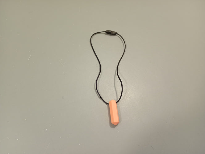 Collier de dentition saumon, cordon noir, moins cher chez Petit Kiwi