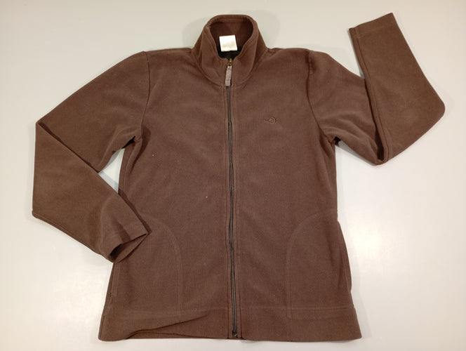 Polar zippé brun  Shamp ,col montant. T36-38, moins cher chez Petit Kiwi