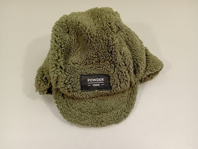 Chapka casquette teddy vert "Powder crew" 53-56cm, moins cher chez Petit Kiwi