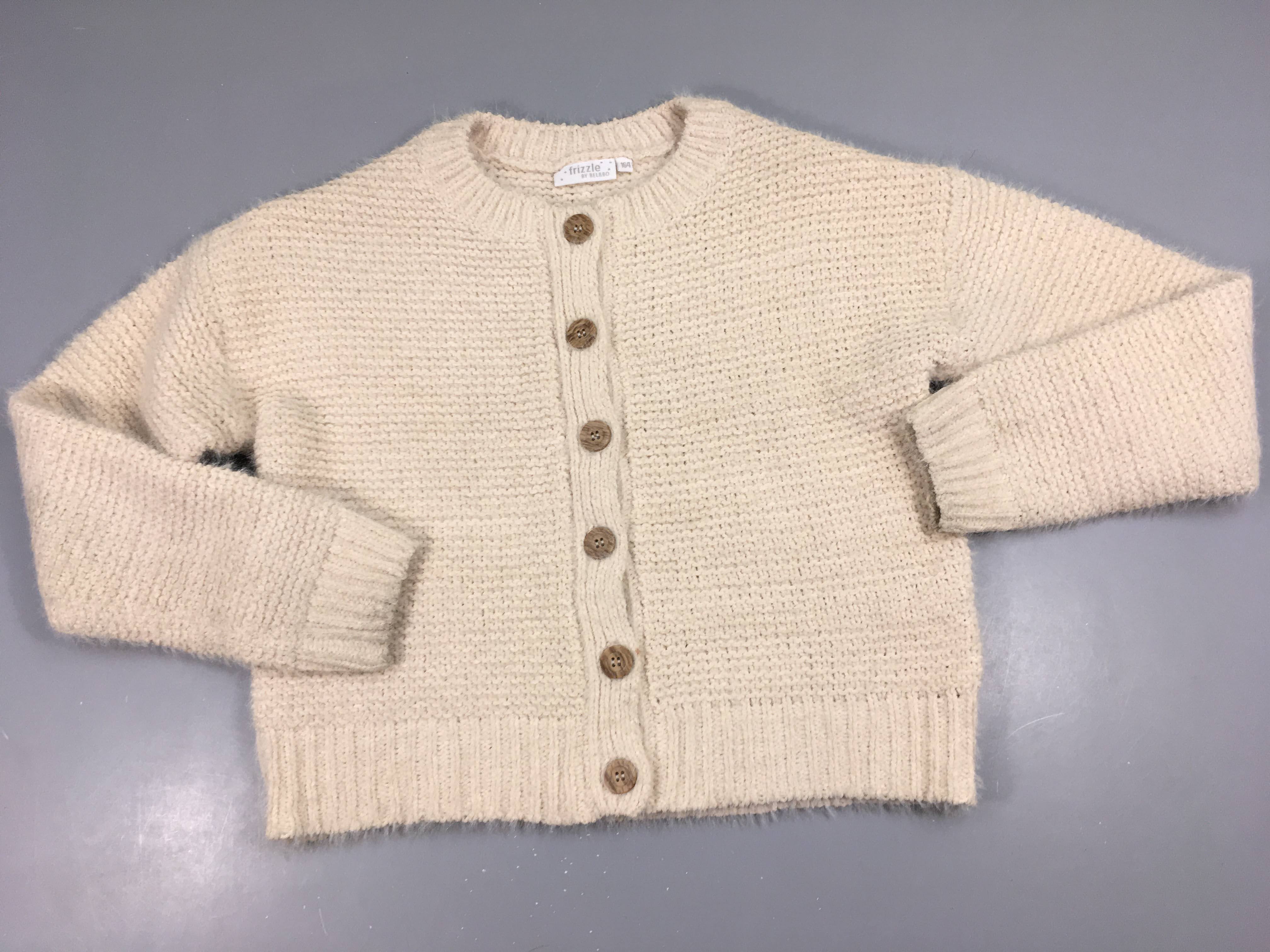 Gilet écru mailles texturée-Bas des manches à relaver