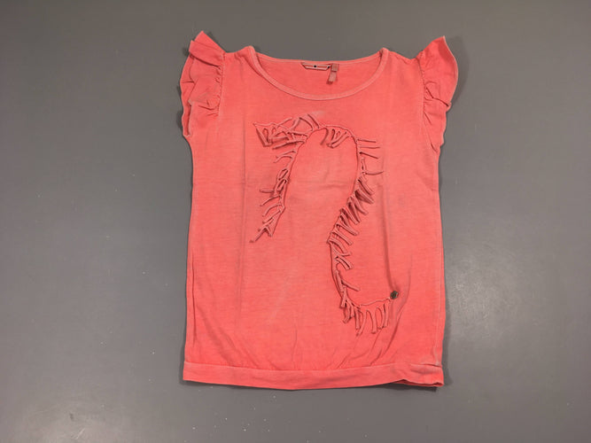 T-shirt m.c saumon effet délavé floches, moins cher chez Petit Kiwi