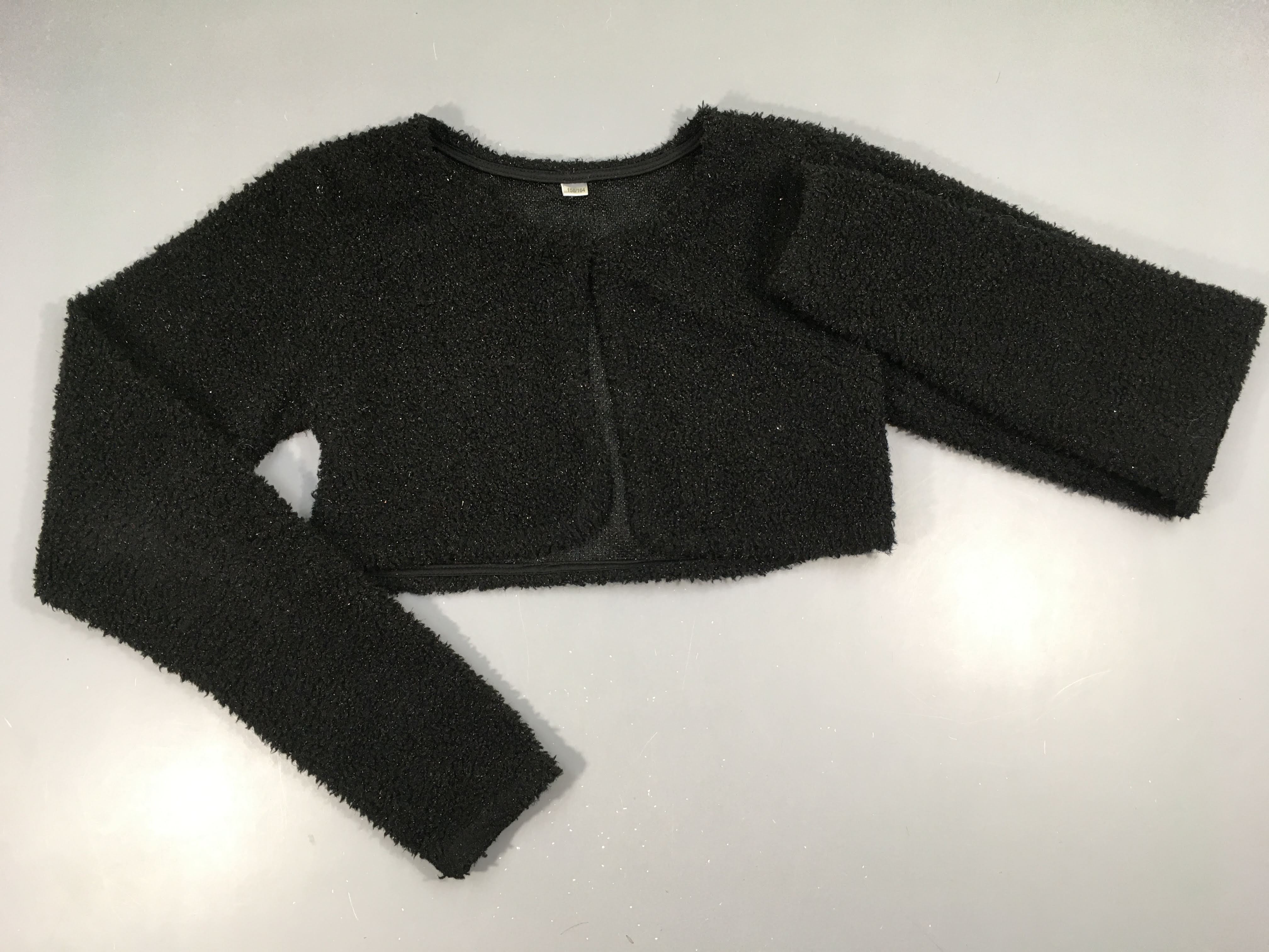 Gilet noir fils métalique argenté